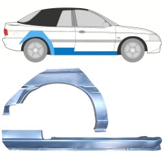Slieksnis + aizmugurējā spārna daļa priekš Ford Escort 1995-2000 / Labā / CABRIO / Komplekts 12589