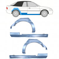 Slieksnis + aizmugurējā spārna daļa priekš Ford Escort 1990-2000  CABRIO / Komplekts 12591