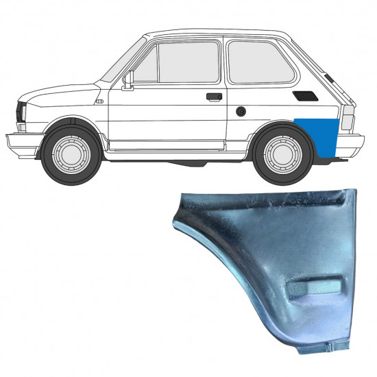 Aizmugurējā arka apakšējā daļa priekš Fiat 126p 1985-1994 / Kreisā 7582