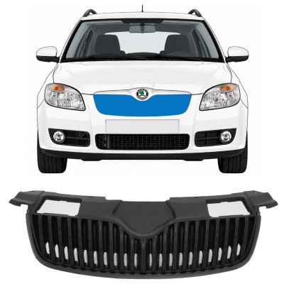 Melns režģis priekš Skoda Fabia II 2007-2010 7524