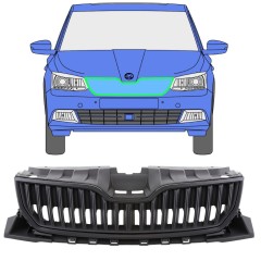 Melns režģis priekš Skoda Fabia 2014-2018 / Komplekts 7544
