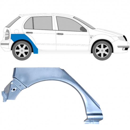 Aizmugurējā arka priekš Skoda Fabia 1999-2007 / Labā 6994