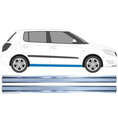 Slieksnis priekš Skoda Fabia II 2007-2015 / Kreisais+Labais / Komplekts 11919