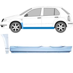 Pilns slieksnis + priekšējā spārna daļa priekš Skoda Fabia I 1999-2007 / Kreisā / Komplekts 11168