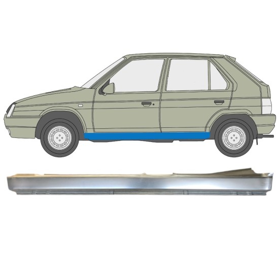 Pilns slieksnis priekš Skoda Favorit 1989-1995 / Kreisā 14880 Pilns slieksnis priekš Skoda Favorit 1989-1995 / Kreisā 14880