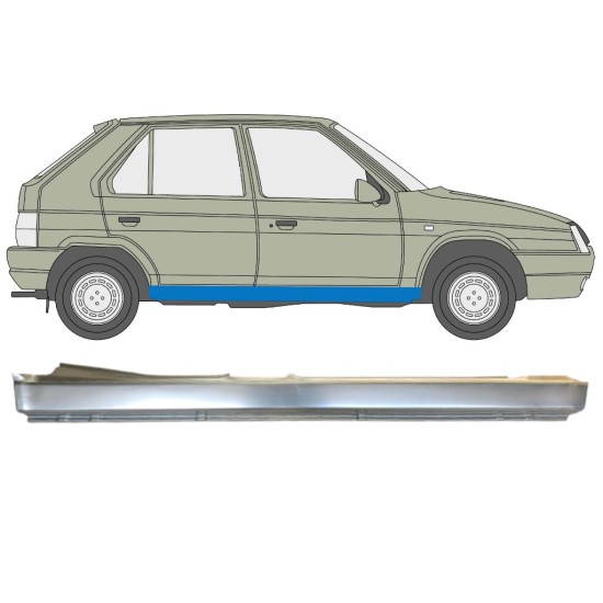 Pilns slieksnis priekš Skoda Favorit 1989-1995 / Labā 14879 Pilns slieksnis priekš Skoda Favorit 1989-1995 / Labā 14879