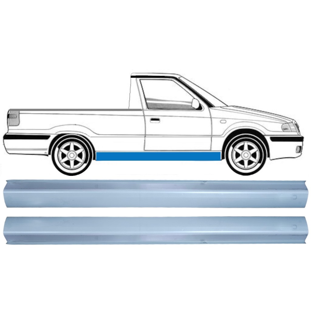 Slieksnis Priekš Skoda Felicia 1994-2001 / Kreisais = Labais (Simetrisks) / Pickup / Komplekts 12608