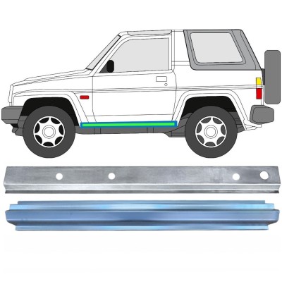 Iekšējais un ārējais slieksnis priekš Daihatsu Feroza Rocky Fourtrak 1984-1993 / Kreisā / Komplekts 17014