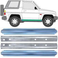Iekšējais un ārējais slieksnis priekš Daihatsu Feroza Rocky Fourtrak 1984-1993 / Kreisais+Labais / Komplekts 17015