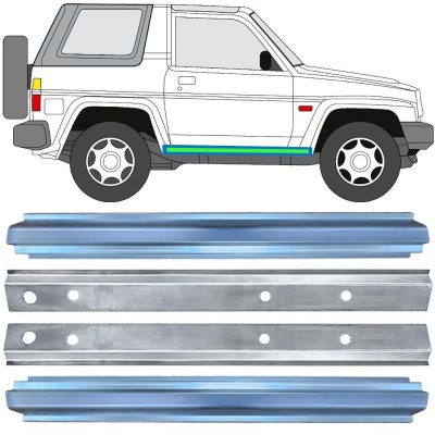 Iekšējais un ārējais slieksnis priekš Daihatsu Feroza Rocky Fourtrak 1984-1993 / Kreisais+Labais / Komplekts 17015