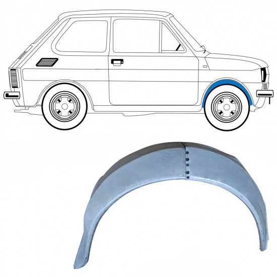 Priekšējā spārna iekšējā daļa priekš Fiat 126p 1972-1978 / Labā 10215