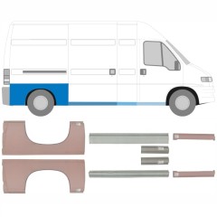 Slieksnis + aizmugurējā spārna daļa priekš Fiat Ducato 1994-2006 / Komplekts 5594