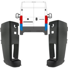 Aizmugurējā bufera stūris priekš Fiat Ducato 2006-2018 / Kreisais+Labais / Komplekts 9936