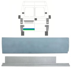 Aizmugurējo durvju zema iekšējā un ārējā daļa priekš Fiat Ducato 1994-2006 / Kreisā / Komplekts 9750