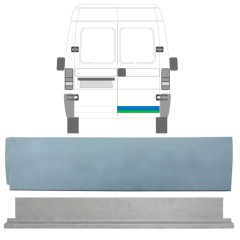 Aizmugurējo durvju zema iekšējā un ārējā daļa priekš Fiat Ducato 1994-2006 / Labā / Komplekts 9749