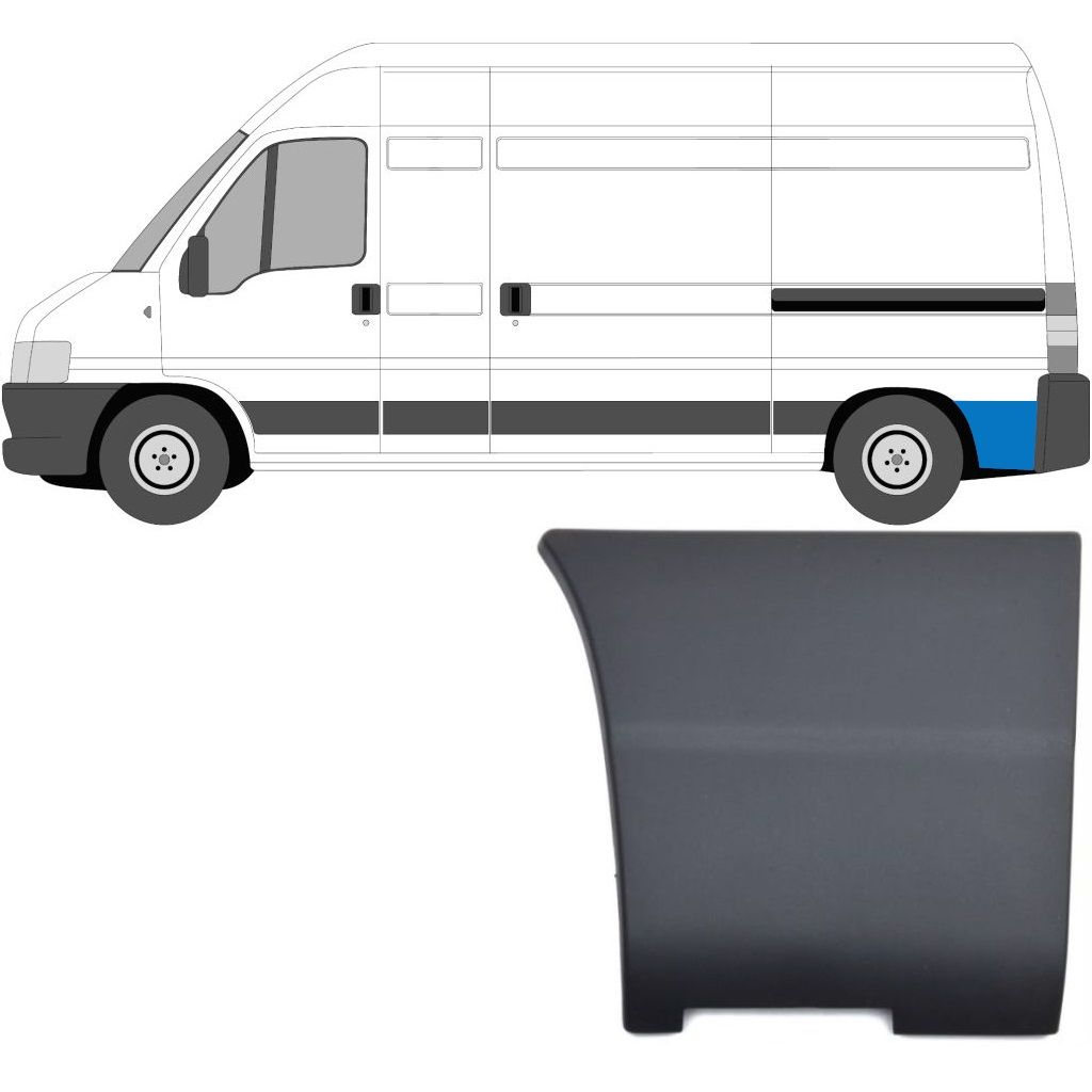 Aizmugurējā Spārna Sānu Josla Priekš Fiat Ducato 2002-2006 / Kreisā 5139
