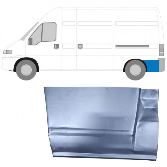 Aizmugurējā arka aizmugurējā daļa priekš Fiat Ducato Boxer Relay 1994-2006 / Kreisā 6484