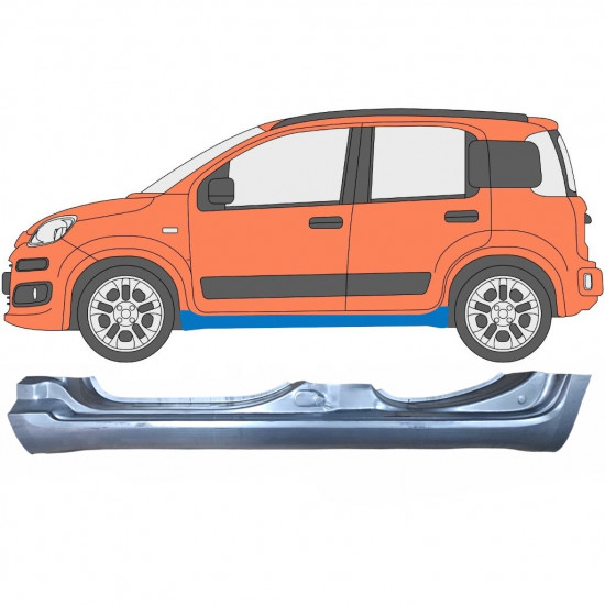 Pilns slieksnis priekš Fiat Panda 2012- / Kreisā 6499