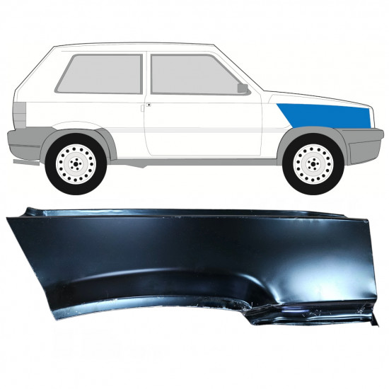 Priekšējais spārns priekš Fiat Panda 1980-2002 / Labā 8087