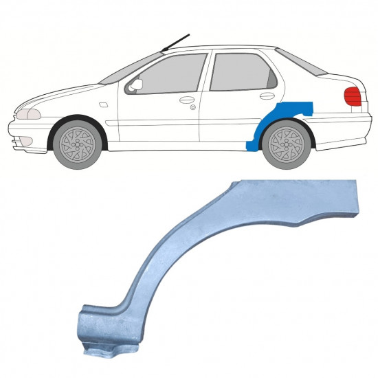 Aizmugurējā arka priekš Fiat Siena 1997-2001 / Kreisā 8131