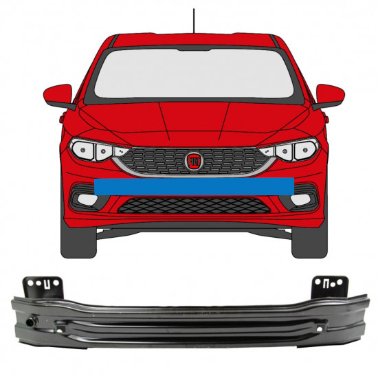 Priekšējais pastiprinājums priekš Fiat Tipo 2016- / SEDAN 7561