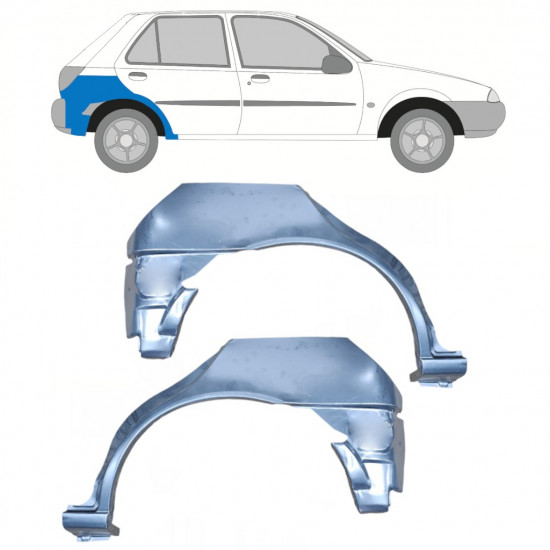 Aizmugurējā arka priekš Ford Fiesta 1995-1999 / Kreisais+Labais / Komplekts 11023