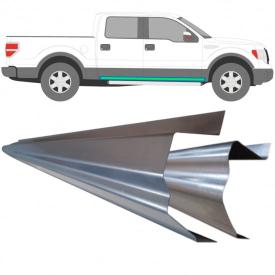 Iekšējais un ārējais slieksnis priekš Ford F-150 2008-2014 / Kreisais = Labais (simetrisks) / Komplekts 11754