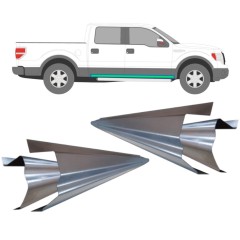 Iekšējais un ārējais slieksnis priekš Ford F-150 2008-2014 / Kreisais+Labais / Komplekts 11755