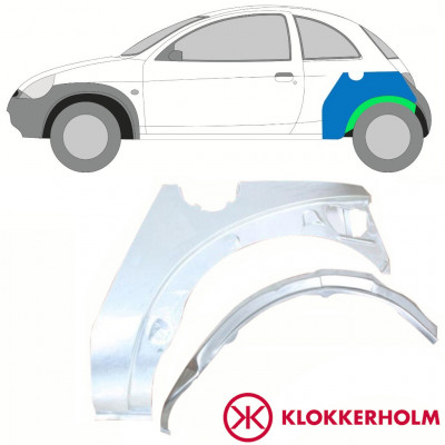 Aizmugurējā arka iekšējā un ārējā daļa priekš Ford KA 1996-2008 / Kreisā / Komplekts 10776