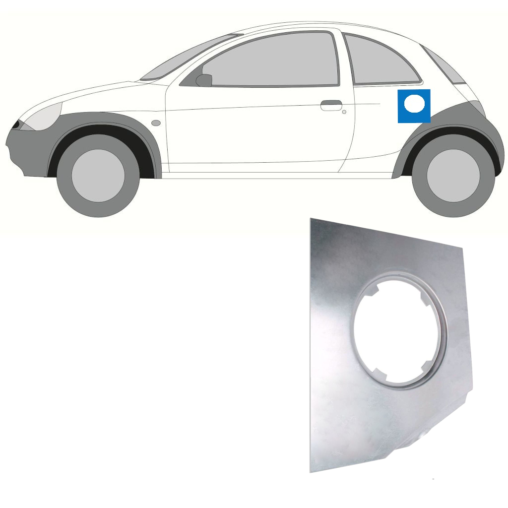 Degvielas Tvertnes Vāka Daļa Priekš Ford Ka 1996-2008 / Kreisā 7252