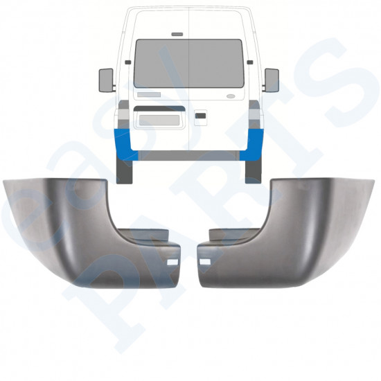 Aizmugurējā bufera stūris priekš Ford Transit 2006-2013 / Kreisais+Labais / Komplekts 9729