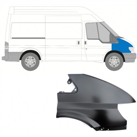 Priekšējais spārns priekš Ford Transit 2000-2006 / Labā 7438