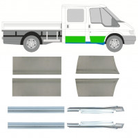 Slieksnis + durvis priekš Ford Transit 2000-2013 / Kreisais+Labais / Dubultā kabīne / Komplekts 9699