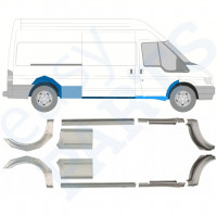 Slieksnis + aizmugurējā spārna daļa priekš Ford Transit 2000-2013 / LWB / Kreisais+Labais / Komplekts 10630