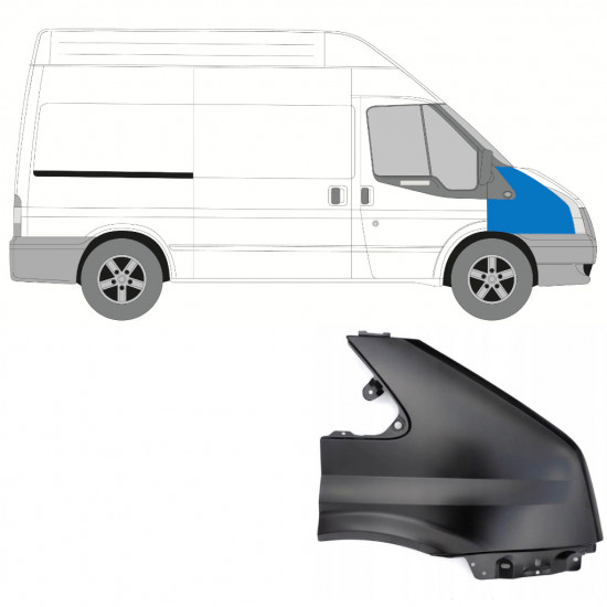 Priekšējais spārns priekš Ford Transit 2006-2013 / Labā 8930