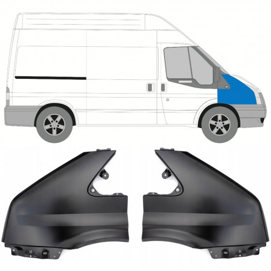 Priekšējais spārns priekš Ford Transit 2006-2013 / Kreisais+Labais / Komplekts 10541