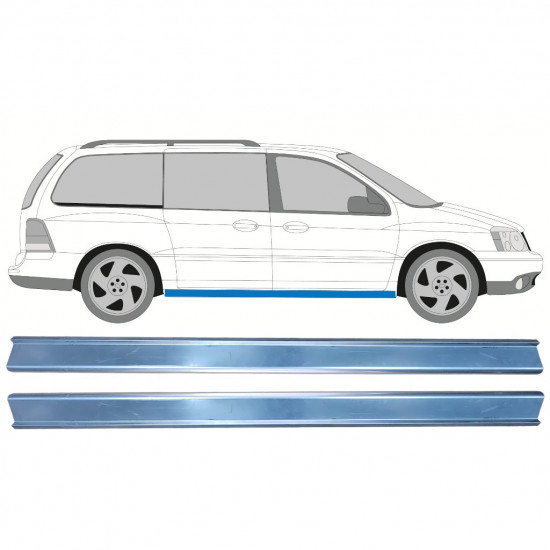 Slieksnis priekš Ford Freestar 2004-2007 / Kreisais = Labais (simetrisks) / Komplekts 9951