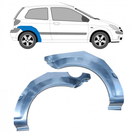 Aizmugurējā arka priekš Hyundai Getz 2002-2010 / Kreisais+Labais / Komplekts 10641