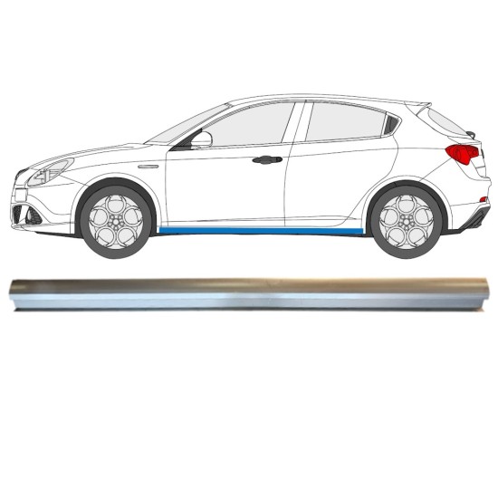 Sliekšņa apakšējā daļa priekš Alfa Romeo Giulietta 2010-2020 / Kreisā 15003 Sliekšņa apakšējā daļa priekš Alfa Romeo Giulietta 2010-2020 / Kreisā 15003