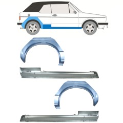 Slieksnis + aizmugurējā spārna daļa priekš Volkswagen Golf 1 1974-1985 / CABRIO / Komplekts 12579