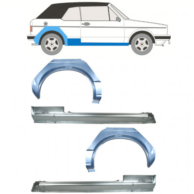 Slieksnis + aizmugurējā spārna daļa priekš VW Golf 1 1979-1993 CABRIO / Komplekts 12579