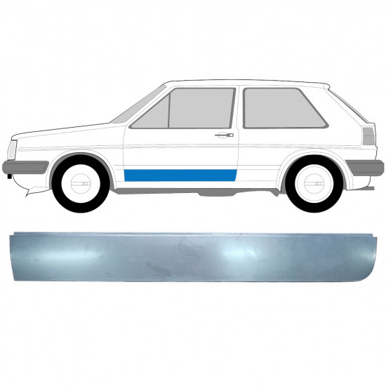 Priekšpuse durvju panelis priekš VW Golf 2 1982- / Kreisā 7839