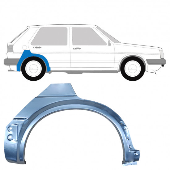 Aizmugurējā arka priekš VW Golf 2 1982- / Labā 7248