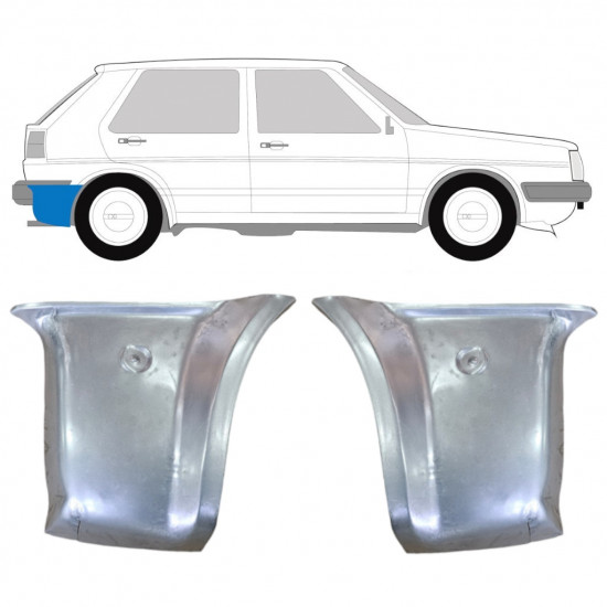 Aizmugurējais statņa stūris priekš VW Golf 2 1982- / Komplekts 12020