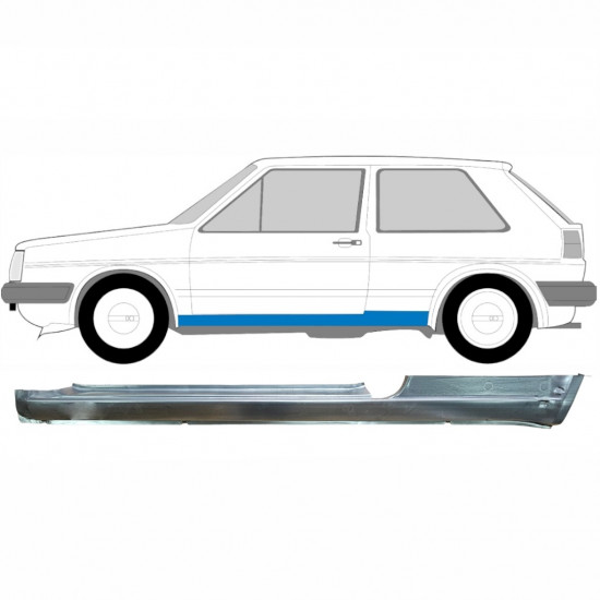 Slieksnis priekš VW Golf 2 1982- / Kreisā 7098