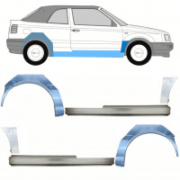 Slieksnis + priekšējā spārna daļa + aizmugurējā spārna daļa priekš Volkswagen Golf 3 1991-1998 / CABRIO / Komplekts 12569
