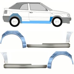 Slieksnis + priekšējā spārna daļa + aizmugurējā spārna daļa priekš Volkswagen Golf 3 1991-1998 / CABRIO / Komplekts 12569