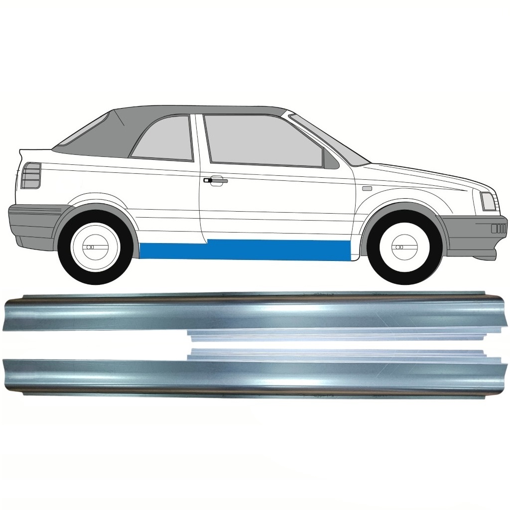 Slieksnis Priekš Volkswagen Golf 3 1991-1998 / Kreisais+Labais / Cabrio / Komplekts 10374