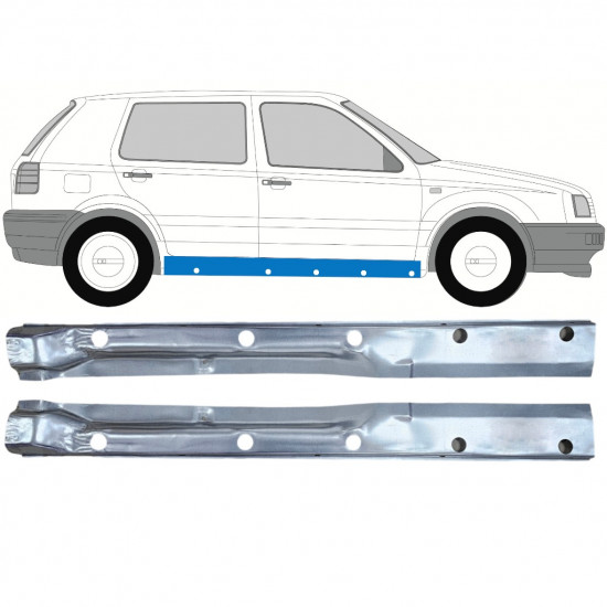 Iekšējais slieksnis priekš Volkswagen Golf 3 1991- / Komplekts 12509