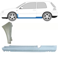 Pilns slieksnis + priekšējā spārna daļa priekš Volkswagen Golf 4 1997-2006 / Kreisā / Komplekts 8732